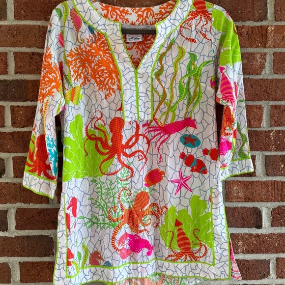 Gretchen Scott Sea Life Tunic Top – Size S - Picture 1 of 6
